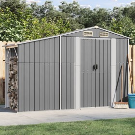 Garden shed gray galvanized steel 277x93x179 cm by vidaXL, Sheds - Ref: Foro24-364516, Price: 314,02 €, Discount: %