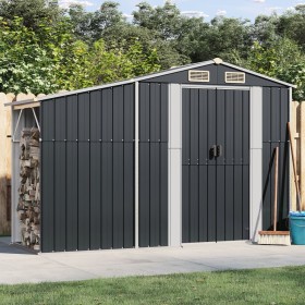 Garden shed anthracite galvanized steel 277x93x179 cm by vidaXL, Sheds - Ref: Foro24-364518, Price: 406,99 €, Discount: %