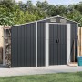 Garden shed anthracite galvanized steel 277x93x179 cm by vidaXL, Sheds - Ref: Foro24-364518, Price: 303,82 €, Discount: %