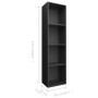 Black plywood bookcase/TV cabinet 36x30x143 cm by vidaXL, Bookcases and shelves - Ref: Foro24-800145, Price: 63,36 €, Discoun...