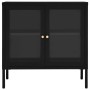 Sideboard aus schwarzem Stahl und Glas, 70 x 35 x 70 cm von vidaXL, Sideboards - Ref: Foro24-336064, Preis: 160,99 €, Rabatt: %