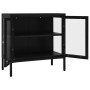 Black steel and glass sideboard 70x35x70 cm by vidaXL, Sideboards - Ref: Foro24-336064, Price: 159,99 €, Discount: %