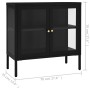 Black steel and glass sideboard 70x35x70 cm by vidaXL, Sideboards - Ref: Foro24-336064, Price: 159,99 €, Discount: %