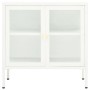 Steel and white glass sideboard 70x35x70 cm by vidaXL, Sideboards - Ref: Foro24-336065, Price: 154,11 €, Discount: %