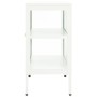 Aparador de acero y vidrio blanco 70x35x70 cm de vidaXL, Aparadores - Ref: Foro24-336065, Precio: 149,99 €, Descuento: %