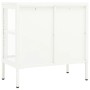 Steel and white glass sideboard 70x35x70 cm by vidaXL, Sideboards - Ref: Foro24-336065, Price: 154,11 €, Discount: %