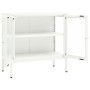 Steel and white glass sideboard 70x35x70 cm by vidaXL, Sideboards - Ref: Foro24-336065, Price: 154,11 €, Discount: %