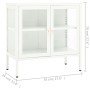 Steel and white glass sideboard 70x35x70 cm by vidaXL, Sideboards - Ref: Foro24-336065, Price: 154,11 €, Discount: %