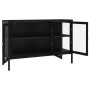 Aparador de acero y vidrio negro 105x35x70 cm de vidaXL, Aparadores - Ref: Foro24-336067, Precio: 218,25 €, Descuento: %