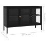 Sideboard aus Stahl und schwarzem Glas 105x35x70 cm von vidaXL, Sideboards - Ref: Foro24-336067, Preis: 196,88 €, Rabatt: %