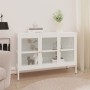 Steel and white glass sideboard 105x35x70 cm by vidaXL, Sideboards - Ref: Foro24-336068, Price: 195,62 €, Discount: %