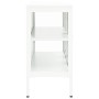 Aparador de acero y vidrio blanco 105x35x70 cm de vidaXL, Aparadores - Ref: Foro24-336068, Precio: 182,65 €, Descuento: %