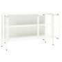 Aparador de acero y vidrio blanco 105x35x70 cm de vidaXL, Aparadores - Ref: Foro24-336068, Precio: 182,65 €, Descuento: %