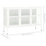 Aparador de acero y vidrio blanco 105x35x70 cm de vidaXL, Aparadores - Ref: Foro24-336068, Precio: 182,65 €, Descuento: %