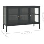 Anthracite gray steel and glass sideboard 105x35x70 cm by vidaXL, Sideboards - Ref: Foro24-336069, Price: 183,99 €, Discount: %