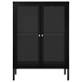 Aparador de acero y vidrio negro 75x35x105 cm de vidaXL, Aparadores - Ref: Foro24-336070, Precio: 178,05 €, Descuento: %