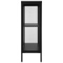 Aparador de acero y vidrio negro 75x35x105 cm de vidaXL, Aparadores - Ref: Foro24-336070, Precio: 178,05 €, Descuento: %