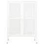 Aparador de acero y vidrio blanco 75x35x105 cm de vidaXL, Aparadores - Ref: Foro24-336071, Precio: 186,73 €, Descuento: %