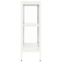 Aparador de acero y vidrio blanco 75x35x105 cm de vidaXL, Aparadores - Ref: Foro24-336071, Precio: 186,73 €, Descuento: %