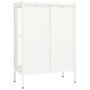 Aparador de acero y vidrio blanco 75x35x105 cm de vidaXL, Aparadores - Ref: Foro24-336071, Precio: 186,73 €, Descuento: %