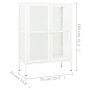 Aparador de acero y vidrio blanco 75x35x105 cm de vidaXL, Aparadores - Ref: Foro24-336071, Precio: 186,73 €, Descuento: %