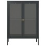 Anthracite gray steel and glass sideboard 75x35x105 cm by vidaXL, Sideboards - Ref: Foro24-336072, Price: 178,21 €, Discount: %