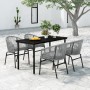 5-piece synthetic rattan gray garden dining set by vidaXL, Garden sets - Ref: Foro24-3099235, Price: 482,00 €, Discount: %