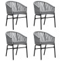 5-piece synthetic rattan gray garden dining set by vidaXL, Garden sets - Ref: Foro24-3099235, Price: 482,00 €, Discount: %