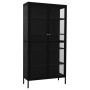 Steel and black tempered glass display case 90x40x180 cm by vidaXL, Lockers and storage cabinets - Ref: Foro24-336079, Price:...