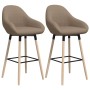 Kitchen bar stools 2 units taupe gray fabric by vidaXL, Kitchen stools - Ref: Foro24-338711, Price: 130,33 €, Discount: %