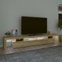 Mueble de TV con luces LED roble Sonoma 260x36,5x40 cm de vidaXL, Muebles TV - Ref: Foro24-3152780, Precio: 173,11 €, Descuen...