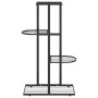 Black metal 4-tier flower stand 43x22x76 cm by vidaXL, Pot stands - Ref: Foro24-336108, Price: 33,95 €, Discount: %