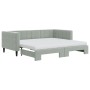 Trundle sofa bed with light gray velvet mattress 90x190 cm by vidaXL, Beds and slatted bases - Ref: Foro24-3196728, Price: 51...