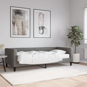 Sofá cama con colchón tela gris oscuro 90x190 cm de vidaXL, Camas y somieres - Ref: Foro24-3196571, Precio: 333,49 €, Descuen...