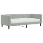 Sofa bed with light gray velvet mattress 90x190 cm by vidaXL, Beds and slatted bases - Ref: Foro24-3196680, Price: 392,22 €, ...