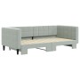 Sofá cama nido terciopelo gris claro 90x190 cm de vidaXL, Camas y somieres - Ref: Foro24-3196704, Precio: 266,68 €, Descuento: %