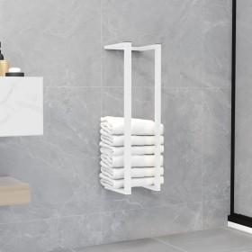 White steel towel rack 12.5x12.5x60 cm by vidaXL, Towel racks - Ref: Foro24-336116, Price: 22,61 €, Discount: %