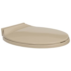 Beige oval soft close toilet seat and lid by vidaXL, Toilet and bidet seats - Ref: Foro24-145820, Price: 31,90 €, Discount: %