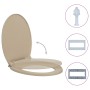 Tapa y asiento de váter con cierre suave ovalada beige de vidaXL, Asientos de inodoros y bidés - Ref: Foro24-145820, Precio: ...