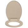 Tapa y asiento de váter con cierre suave ovalada beige de vidaXL, Asientos de inodoros y bidés - Ref: Foro24-145820, Precio: ...