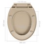 Tapa y asiento de váter con cierre suave ovalada beige de vidaXL, Asientos de inodoros y bidés - Ref: Foro24-145820, Precio: ...