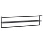 Black iron towel rack 95x25x22 cm by vidaXL, Towel racks - Ref: Foro24-336122, Price: 40,70 €, Discount: %