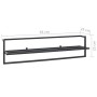 Black iron towel rack 95x25x22 cm by vidaXL, Towel racks - Ref: Foro24-336122, Price: 40,70 €, Discount: %