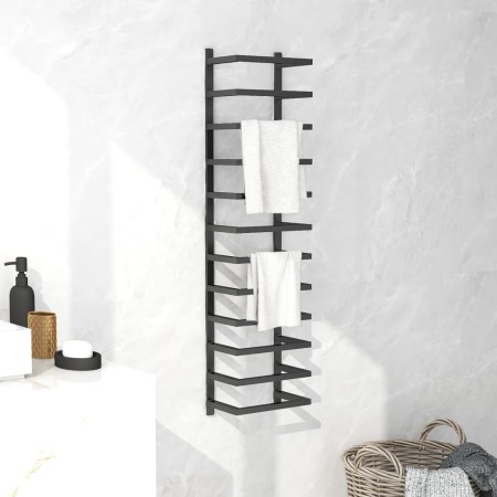 Black steel towel rack 24x12x96 cm by vidaXL, Towel racks - Ref: Foro24-336125, Price: 31,97 €, Discount: %