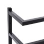 Black steel towel rack 24x12x96 cm by vidaXL, Towel racks - Ref: Foro24-336125, Price: 31,97 €, Discount: %