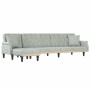 L-förmiges Schlafsofa aus hellgrauem Samt, 271 x 140 x 70 cm von vidaXL, Sofas - Ref: Foro24-3157276, Preis: 388,63 €, Rabatt: %