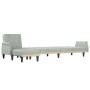 L-förmiges Schlafsofa aus hellgrauem Samt, 271 x 140 x 70 cm von vidaXL, Sofas - Ref: Foro24-3157276, Preis: 388,63 €, Rabatt: %