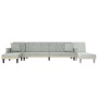 L-förmiges Schlafsofa aus hellgrauem Samt, 271 x 140 x 70 cm von vidaXL, Sofas - Ref: Foro24-3157276, Preis: 388,63 €, Rabatt: %