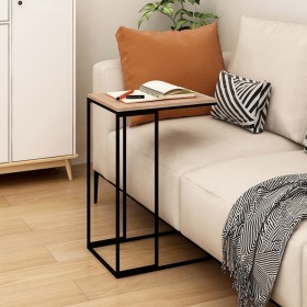 Mesa auxiliar de madera de ingeniería negro 40x30x59 cm de vidaXL, Mesas de centro - Ref: Foro24-336129, Precio: 35,99 €, Des...