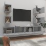 Set de muebles para TV 6 pzas madera contrachapada gris Sonoma